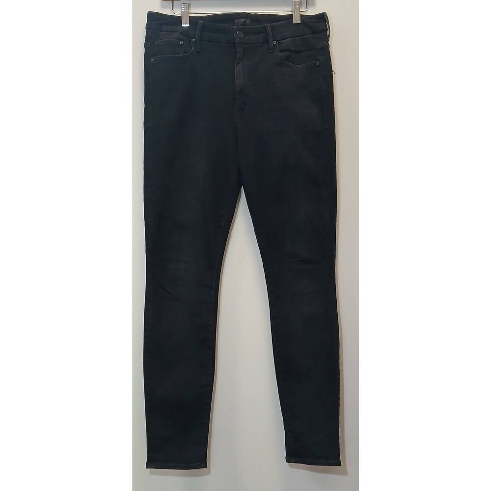 Mother womens size 32 jeans pants black high waisted looker